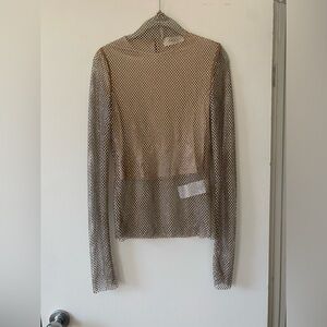 MaxMara (Sportmax) Rhinestone Mesh Two-Piece Set